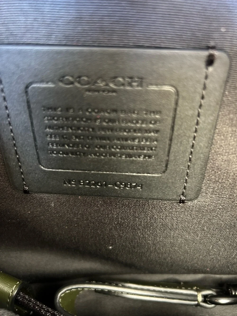 Coach Olive Green Sullivan portfolio brief
